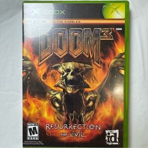Doom 3: Resurrection of Evil (Microsoft Xbox, 2005) CIB, Original Label, Tested